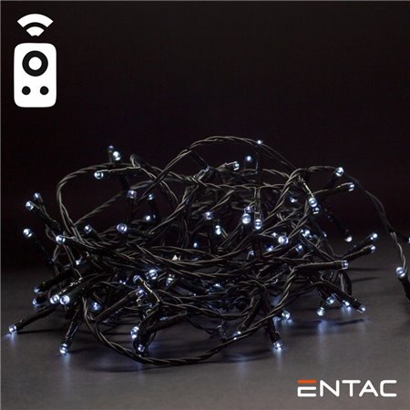Grinalda 50 Leds 6400K Comando Ir 3Xaa 5M