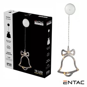 Sino Decorativo C/ Ventosa 10 Led 3000K A Pilhas Entac