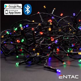 Grinalda 120 Leds Multicor App Bluetooth 220V 9Mt