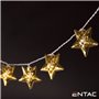 Grinalda 10 Leds Estrelas Metálicas 2Xaa 1.65M Entac