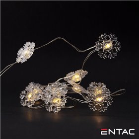 Grinalda 10 Leds Floco Neve Arame 2Xaa 1M Entac