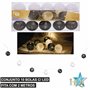 Conjunto De Luzes  Bolas Leds Brancas E Pretas