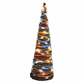 Árvore Decorativa Em Forma De Cone C/ 30 Led 50Cm