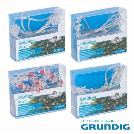 Conjunto De Luzes C/ 10 Leds Branco 1.2M Grundig