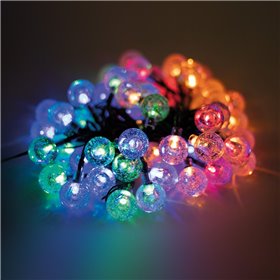 Grinalda 100 Led Multicor Bolas Cristal Decorativas 10M