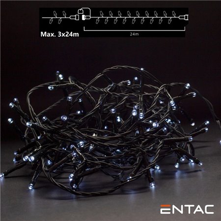 Grinalda 240 Leds 6400K 24M S/ Alimentador Entac