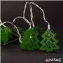 Grinalda 10 Leds Árvores Madeira Verdes 2Xaa 1.65M Entac