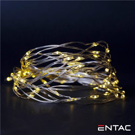 Grinalda De 20 Leds Branco Quente 1M Entac