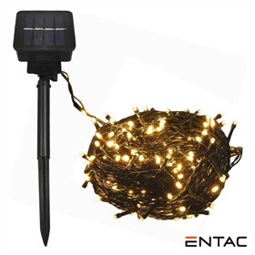 Grinalda 100 Led 3000K 10M C/ Painel Solar Entac