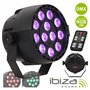 Projetor Par C/ 12 Leds Rgb 3W Abs Comando Mic Dmx Ibiza