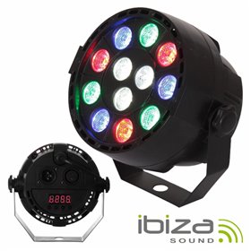 Projetor Par C/ 12 Leds 1W Cree Rgbw Dmx Mic Ibiza