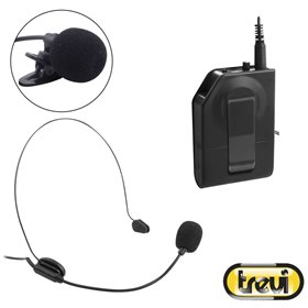 Microfone S/ Fios C/ Transmissor Preto Trevi