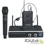 Central Microfone S/ Fios 2 Canais Uhf 863.9/864.9Mhz Ibiza