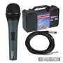 Microfone Profissional C/ Cabo 4.5M E Mala Hq Power