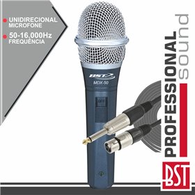 Microfone Dinâmico Unidireccional C/ Cabo 50Hz-16Khz Bst