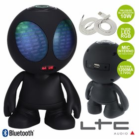 Coluna Bluetooth Wiki 10W Fm/Usb/Sd Bat Mic Ltc