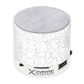 Coluna Bluetooth Portátil 3W Sd/Bat/Led Branco