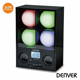 Coluna C/ Projetor Luz Mp3/Sd/Usb/Rádio Denver