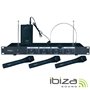 Central Microfone S/ Fios 4 Canais Vhf 201.1/207.5Mhz Ibiza