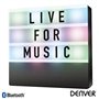 Coluna Bluetooth Portátil C/ Placa Mensagens Bat Led Denver