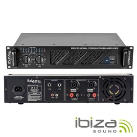 Amplificador Áudio 19" 2X480W Preto Ibiza