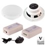 Kit Amplificador 30W Bluetooth C/2 Colunas E Cabos Vsound