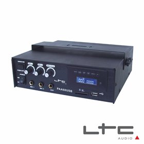 Amplificador 3 Canais Pa 70V 12/220V 60W Usb/Sd Ltc