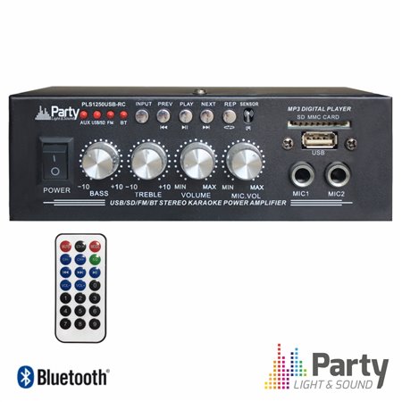 Amplificador Karaoke 2X25W 8-16 Ohm 220V/12V Usb/Bt/Fm Ltc