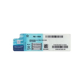 Microsoft Windows 11 Professional Licença OEM - COA com Sticker de Protecção