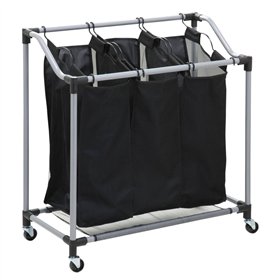 Carro C/ Rodas Para Roupa 3 Divisões