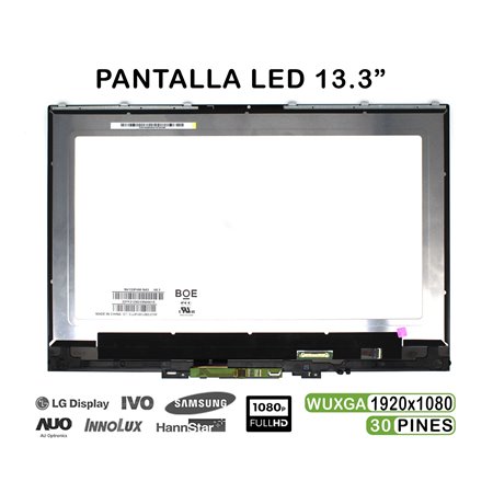 Ecrã com Tátil e Estrutura de 13.3" para Portatil Lenovo Yoga 720-13Ikb FHD M133Nwf4 R0