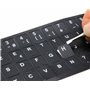 Etiqueta para Transformar-Se em Teclado em Espanhol / Castellano Prata com Letras em Preto