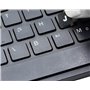 Etiqueta para Transformar-Se em Teclado em Espanhol / Castellano Prata com Letras em Preto