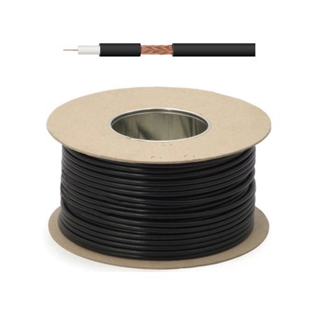 Cabo Coaxial 75 Ohm Rg59 Ø6.2 Preto