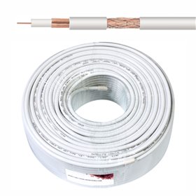Cabo Coaxial 75 Ohm Ø6.8 Branco