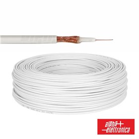 Cabo Mini Coaxial 75 Ohm Ø3Mm Branco