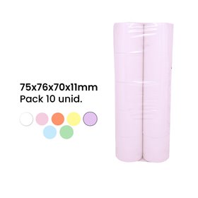 Rolo de Papel Lavandaria 75/76x70x11mm (Pack de 10 unidades) - Lilás