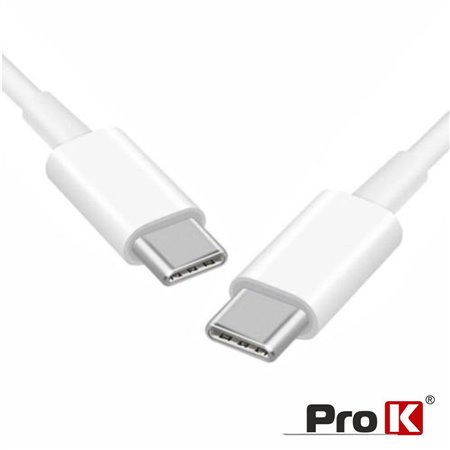 Cabo USB-C 2.0 Macho / USB-C Macho 1M Branco