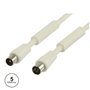 Cabo Coaxial Macho/Fêmea Branco 5M C/Filtro