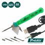 FERRO DE SOLDAR 8W C/ LIGAÇÃO USB 5V E ACESSÓRIOS PROSKIT