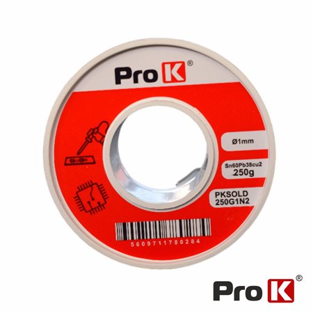 Solda 1mm Sn60Pb38Cu2 250g PROK