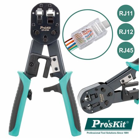 ALICATE DE CRAVAR RJ45/RJ11/RJ12 PASSANTE PROSKIT