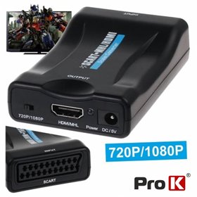 Conversor SCART P/ HDMI/Mhl 720p/1080p C/Alimentador PROK