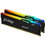 Memória ram ddr5 32gb 2x16gb kingston - 5600mhz - pc5 44800 - fury beast rgb - cl36 - 1.25v