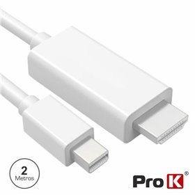 CABO MINI DISPLAYPORT MACHO / HDMI MACHO 2M PROK
