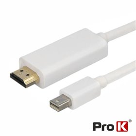 Cabo Mini Displayport Macho / HDMI Macho 1.8m PROK