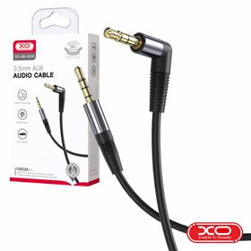 Cabo Jack 3.5mm Macho 90º / Jack 3.5mm Macho 1m Preto XO