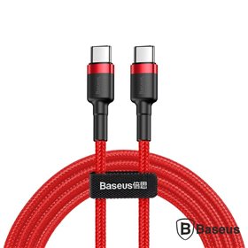 Cabo USB-C/USB-C Macho/Macho 1m PD/QC 3.0 60W Cafule BASEUS