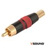 FICHA RCA MACHO VERMELHO METÁLICA / DOURADA VSOUND