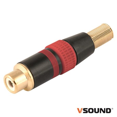 FICHA RCA FEMEA VERMELHA METÁLICA / DOURADA VSOUND